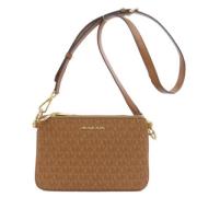 Michael Kors Pre-owned Pre-owned Canvas axelremsvskor Brown, Dam