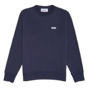 Autry Bomull Crewneck Sweatshirt med Logo Emblem Blue, Herr