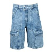 Isabel Marant Bomull Bermuda Shorts Blue, Herr