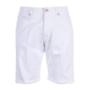 Michael Coal Bomull Elastan Bermuda Shorts White, Herr