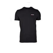 Dsquared2 Herr Svart T-shirt, Premium Bomull, Avslappnad Stil Black, H...