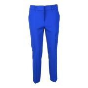 Simona Corsellini Elegant Bomullsblandning Byxor Blue, Dam