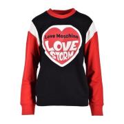 Love Moschino Svart Sweatshirt för Kvinnor Black, Dam