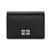 Ganni Bou Flap Kortplånbok Strass Black, Dam