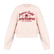 Amiri Sweatshirt med broderat mönster Pink, Dam