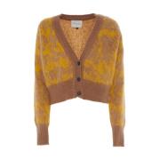 Manila Grace Gul Crop Cardigan Sweaters Multicolor, Dam