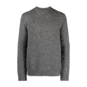 Jil Sander Casual Grå Alpacka Ulltröja Gray, Herr