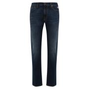 Roy Roger's Mörkblå Denim Slim Fit Byxor Blue, Herr