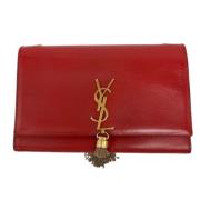 Yves Saint Laurent Vintage Pre-owned Laeder kuvertvskor Red, Dam