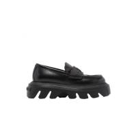 Casadei Dam Läderloafer Black, Dam