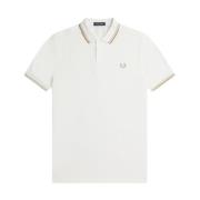 Fred Perry Kortärmad Twin Tipped Polo White, Herr