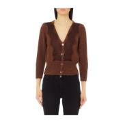 Liu Jo Kort Brun Cardigan Tröja Brown, Dam