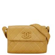 Chanel Vintage Pre-owned Laeder crossbodyvskor Yellow, Dam