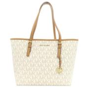 Michael Kors Pre-owned Pre-owned Canvas handvskor White, Dam