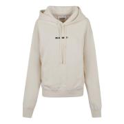 Jil Sander Lyxig Nude Sweatshirt med Huva Brown, Dam