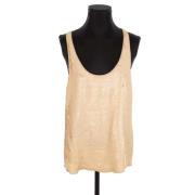 Chloé Pre-owned Pre-owned Silke toppar Beige, Dam