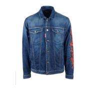 Dsquared2 Stilfull Marinblå Denimjacka Blue, Herr