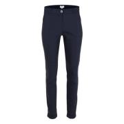 DNM Pure Stiliga Chino Byxor för Affärslook Blue, Dam