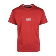 Bikkembergs Bordeaux T-Shirt för Män Red, Herr