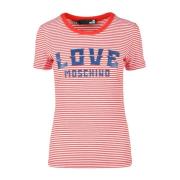 Love Moschino Bomull Elastan T-shirt Multicolor, Dam