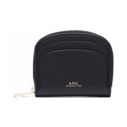 A.p.c. Demi-Lune Mini Compact Wallet Black, Dam