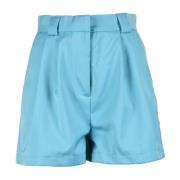 Weili Zheng Stiliga shorts med polyester och viskos Blue, Dam