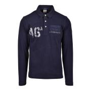 Aeronautica Militare Militärstil Bomullspolo Blue, Herr