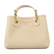 Emporio Armani Stilig PU-väska Beige, Dam