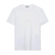 Msgm Vit Bomull Logo Print T-shirt White, Dam