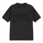 Anine Bing Retro Logotyp-T-shirt Gray, Dam