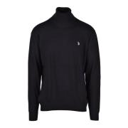 U.s. Polo Assn. Bomull Kashmir Stickad Tröja Black, Herr