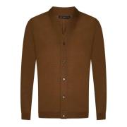 Low Brand Brun Merinoull Cardigan Tröja Brown, Herr