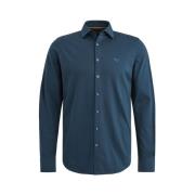 PME Legend Satin Jersey Skjorta Casual Outfit Blue, Herr