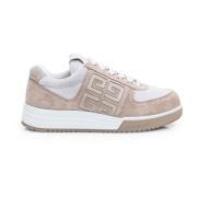 Givenchy Beige Suede Perforerade Sneakers med 4G-logga Beige, Dam