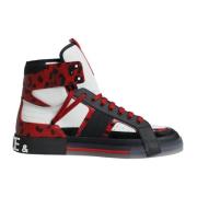 Dolce & Gabbana Logo High Top Läder Sneakers Multicolor, Herr