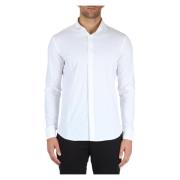 Daniele Alessandrini Slim Fit Stretch Tygskjorta White, Herr