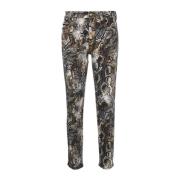 Just Cavalli Slim-fit Trousers Multicolor, Dam