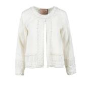 Twinset Vit Blazer för Kvinnor White, Dam