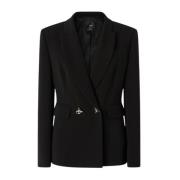 Pinko Dubbelknäppt Cady Blazer med Metallknappar Black, Dam