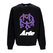 Arte Antwerp Pixel Dancer Crewneck Sweatshirt Lättvikts Svart Black, H...