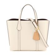 Tory Burch Perry Shoppingväska i grained läder White, Dam