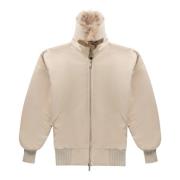 Giorgio Brato Nylon Bomberjacka i Cord Beige, Herr