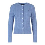 Polo Ralph Lauren Broderad Bomulls Cardigan Blue, Dam