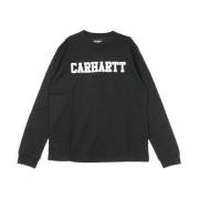 Carhartt Wip Långärmad College Tee Svart/Vit Black, Herr