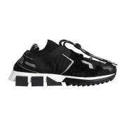 Dolce & Gabbana Svarta Mesh Trekking Sneakers med Räfflad Sula Black, ...