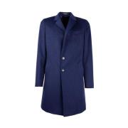 Made in Italia Elegant Marinbl Wool Herrkappa Blue, Herr