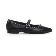 ASH Svart Studded Ballerina Skor Black, Dam