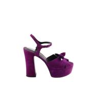 Saint Laurent Vintage Pre-owned Mocka klackskor Purple, Dam