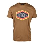 Diesel Bomull T-shirt Brown, Herr