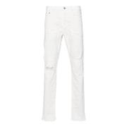 Purple Brand Vit Skinny Jeans Distressed Denim White, Herr